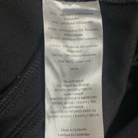 Motherhood Black Straight Leg Pants with Pockets, Tailored Fit, Size XSmall - Picture 11 of 11